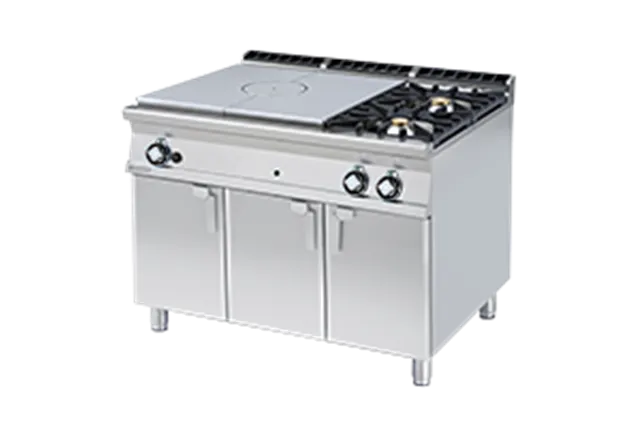 TP2-912 G ﻿﻿Kuchnia żeliwna z ﻿szafką gazowa RM Gastro 00001079