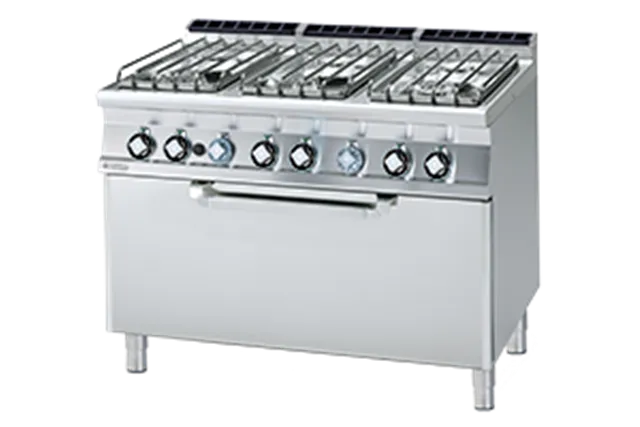 CF6-712 G/P ﻿﻿﻿Kuchnia z piekarnikiem gazowa RM Gastro 00000967