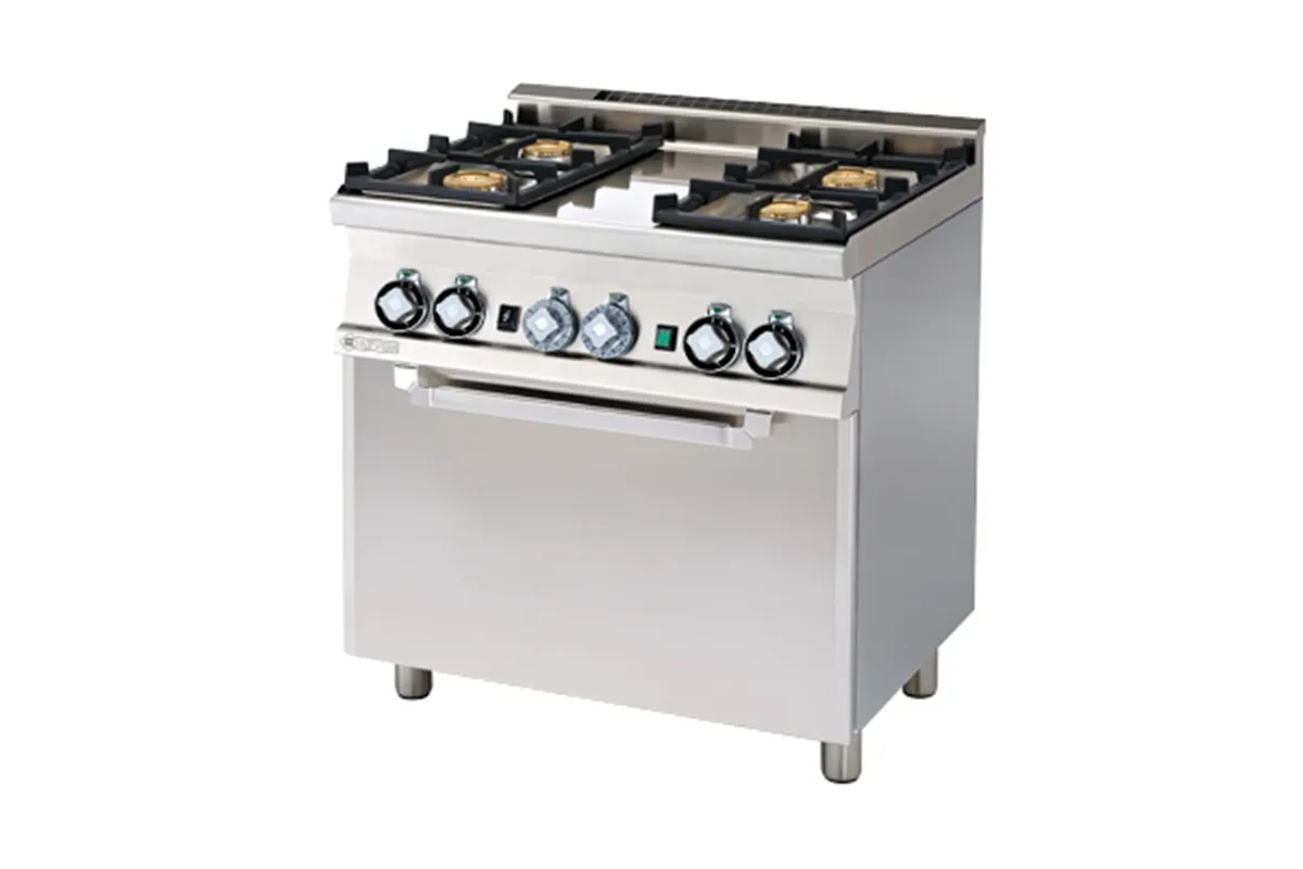 CF4-68 GEM ﻿﻿Kuchnia gazowa z piekarnikiem elektrycznym RM Gastro 00000669