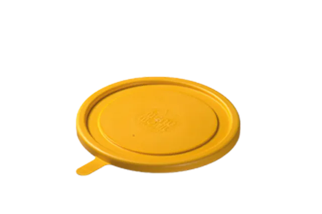 Pokrywka syntetyczna żółta z uchwytem na miseczkę do zupy, sałatkę, deser Red Fox 00022478