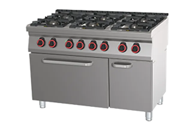 SPT 70/120 21 GE ﻿Kuchnia gazowa z piekarnikiem elektrycznym Red Fox 00026435