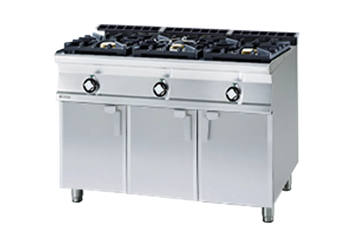 PC3- 712 G ﻿﻿Kuchnia gazowa z szafką RM Gastro 00026844