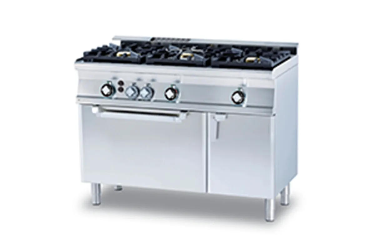 CF3-612 GV WOK ﻿﻿Kuchnia gazowa WOK z piekarnikiem RM Gastro 00028267