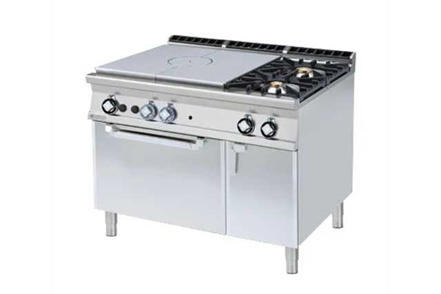 TPFV2-912 GEV ﻿﻿Kuchnia żeliwna gazowa z piekarnikiem elektrycznym RM Gastro 00028323