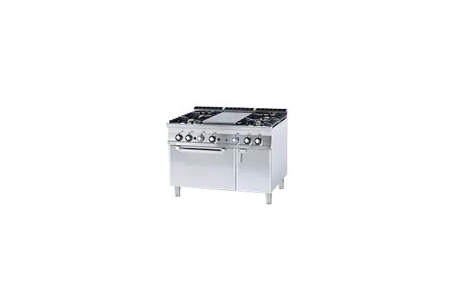 TPF4-912 GEV ﻿﻿Kuchnia ﻿żeliwna gazowa z piekarnikiem elektrycznym RM Gastro 00028325