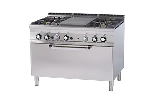 TPF4-912 GE ﻿﻿Kuchnia ﻿żeliwna gazowa z piekarnikiem elektrycznym RM Gastro 00028328
