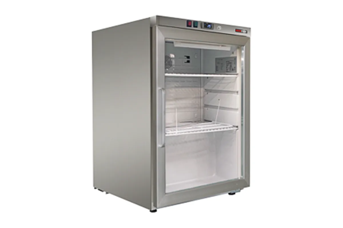 DRR 200 GS Szafa chłodnicza - 130 l, nierdzewna, przeszklone drzwi Red Fox 00031016