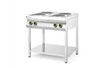 Kuchnia elektryczna 4-płytowa na podstawie otwartej, Kitchen Line, 400V/10400W, 800x700x900mm Hendi 226223