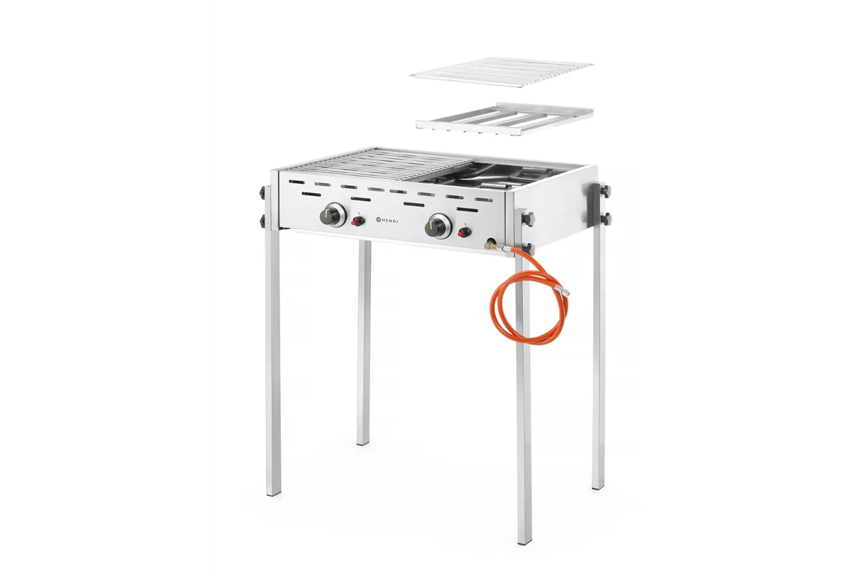 Roast-Master Pro Grill gazowy, 11,6kW, 790x560x900mm HENDI 148808