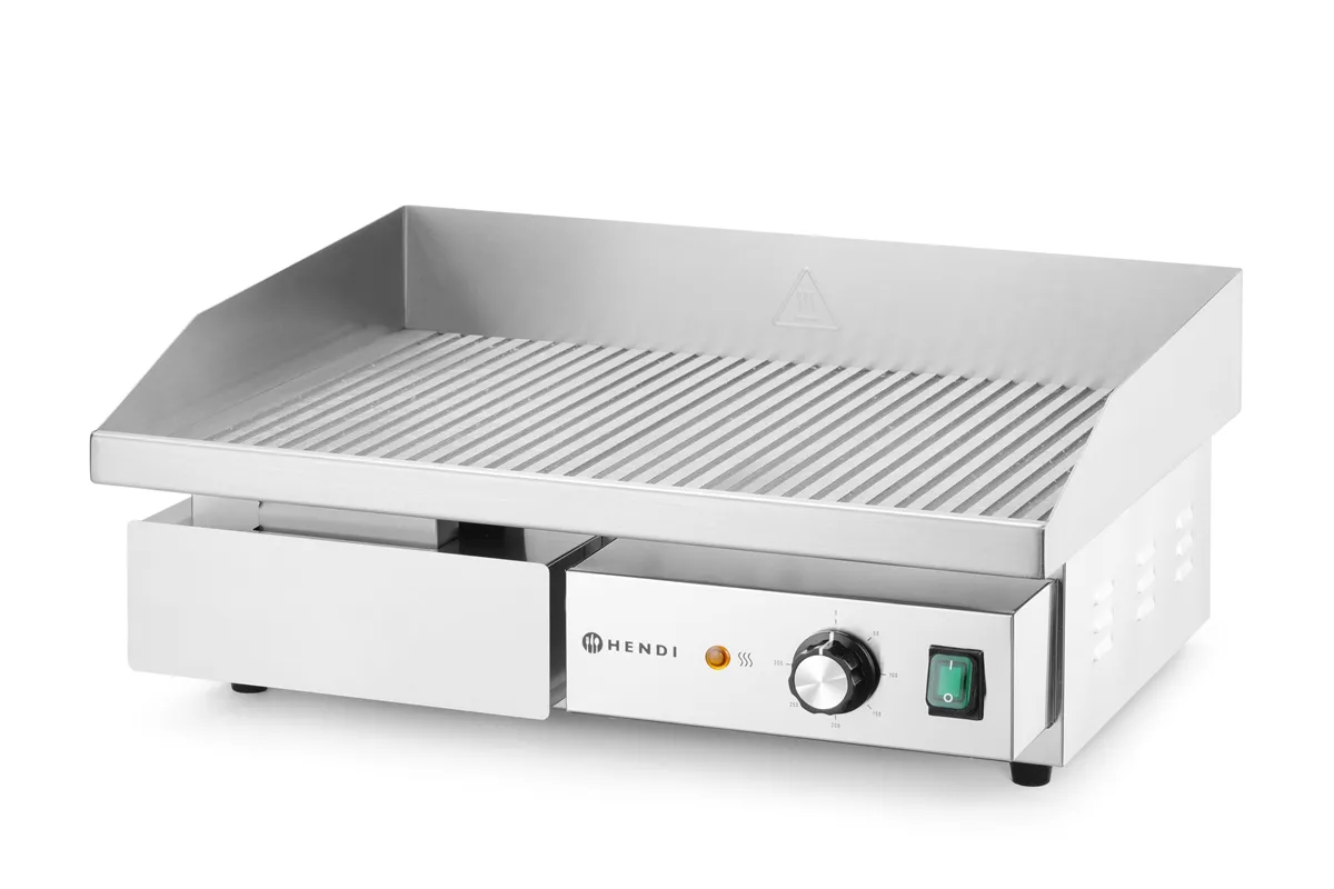 Płyta grillowa żebrowana, Budget Line, ryflowana, 220-240V/3000W, 550x430x240mm HENDI 154984