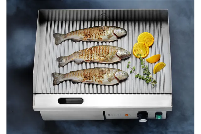 Płyta grillowa żebrowana, Budget Line, ryflowana, 220-240V/3000W, 550x430x240mm HENDI 154984