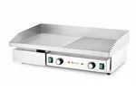 Płyta grillowa w połowie żebrowana, Budget Line, 1/2 gładka, 1/2 ryflowana, 400V/4400W, 720x460x241mm HENDI 154991