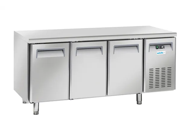 Stół mroźniczy 3-drzwiowy z agregatem bocznym, GN 1/1, 230V/670W, 1800x700x850mm Arktic 236741