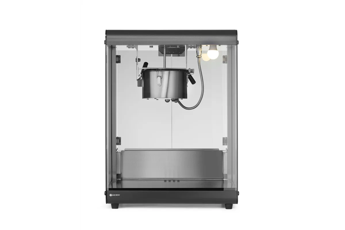 Urządzenie do popcornu, 80L, czarny, 220-240V/1155W, 560x445x775mm HENDI 282823
