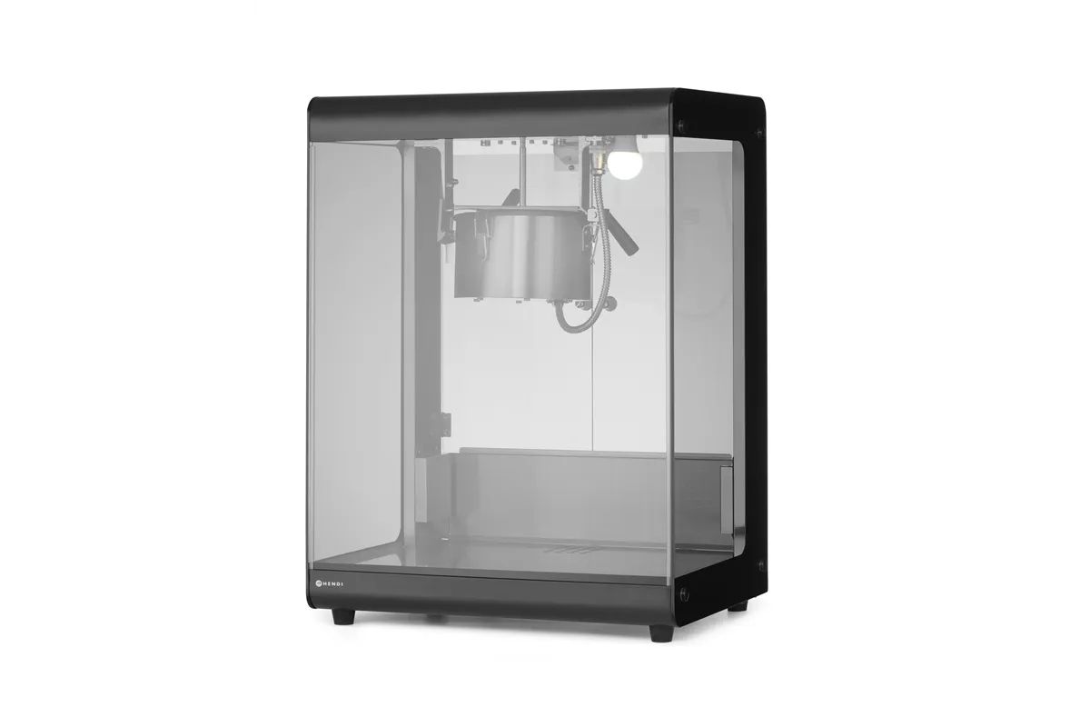 Urządzenie do popcornu, 80L, czarny, 220-240V/1155W, 560x445x775mm HENDI 282823