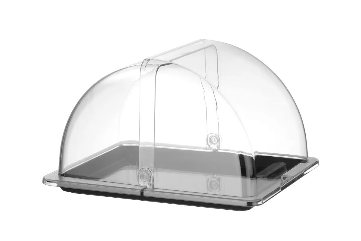 Witrynka roll-top, GN 1/2, czarny, 325x265mm, Prostokątny HENDI 427569