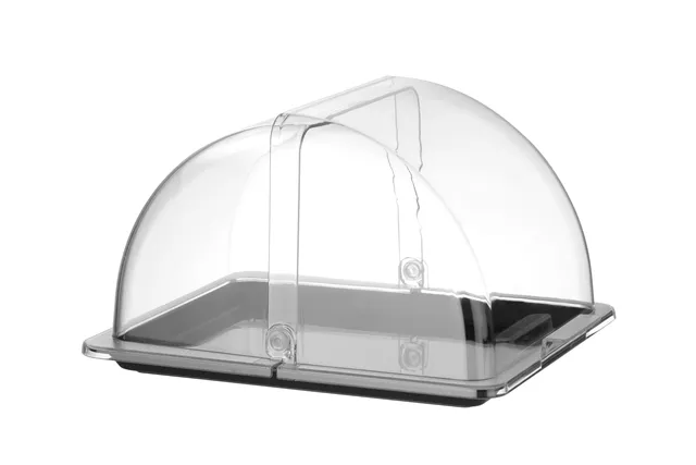Witrynka roll-top, GN 1/2, czarny, 325x265mm, Prostokątny HENDI 427569