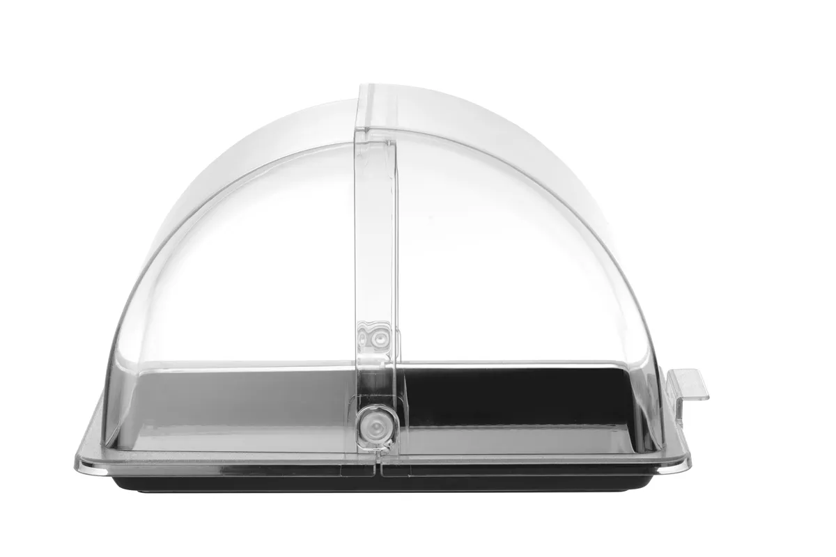 Witrynka roll-top, GN 1/2, czarny, 325x265mm, Prostokątny HENDI 427569