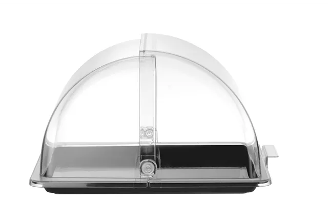 Witrynka roll-top, GN 1/2, czarny, 325x265mm, Prostokątny HENDI 427569