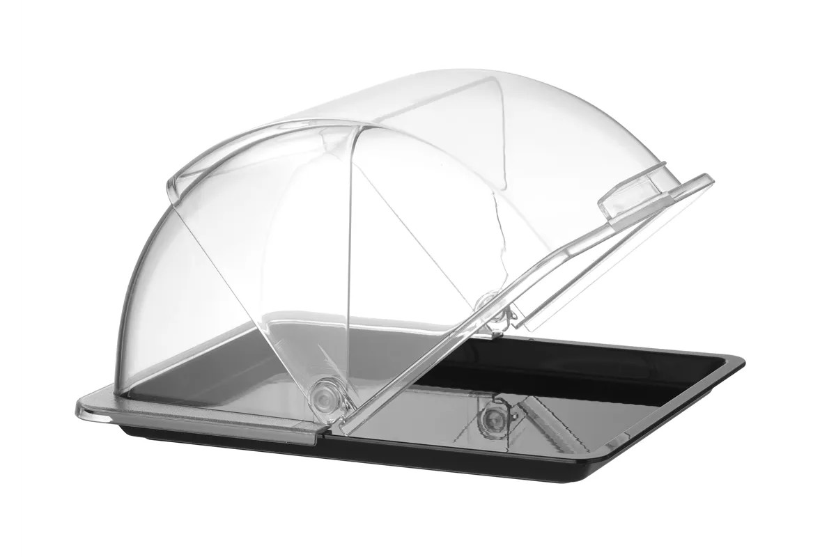 Witrynka roll-top, GN 1/2, czarny, 325x265mm, Prostokątny HENDI 427569