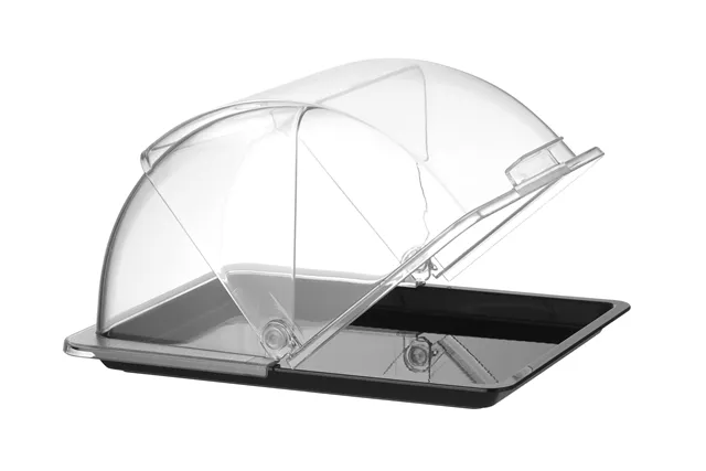Witrynka roll-top, GN 1/2, czarny, 325x265mm, Prostokątny HENDI 427569