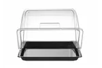 Witrynka roll-top, GN 1/2, czarny, 325x265mm, Prostokątny HENDI 427569