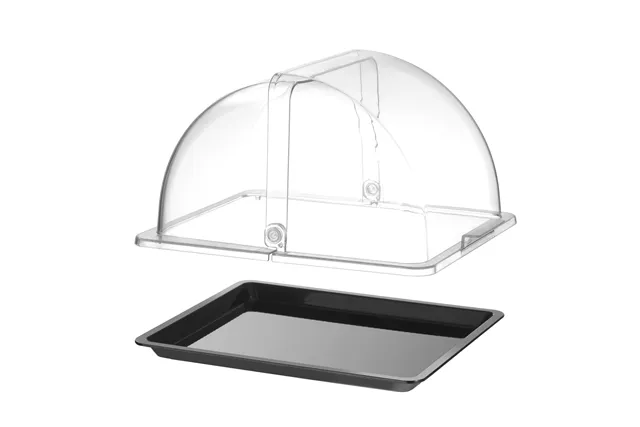 Witrynka roll-top, GN 1/2, czarny, 325x265mm, Prostokątny HENDI 427569
