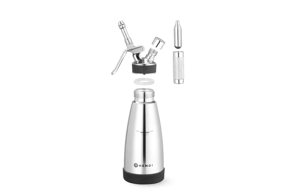 Termo syfon do ciepłych i zimnych sosów, 0,5L, ⌀95x275mm HENDI 588697