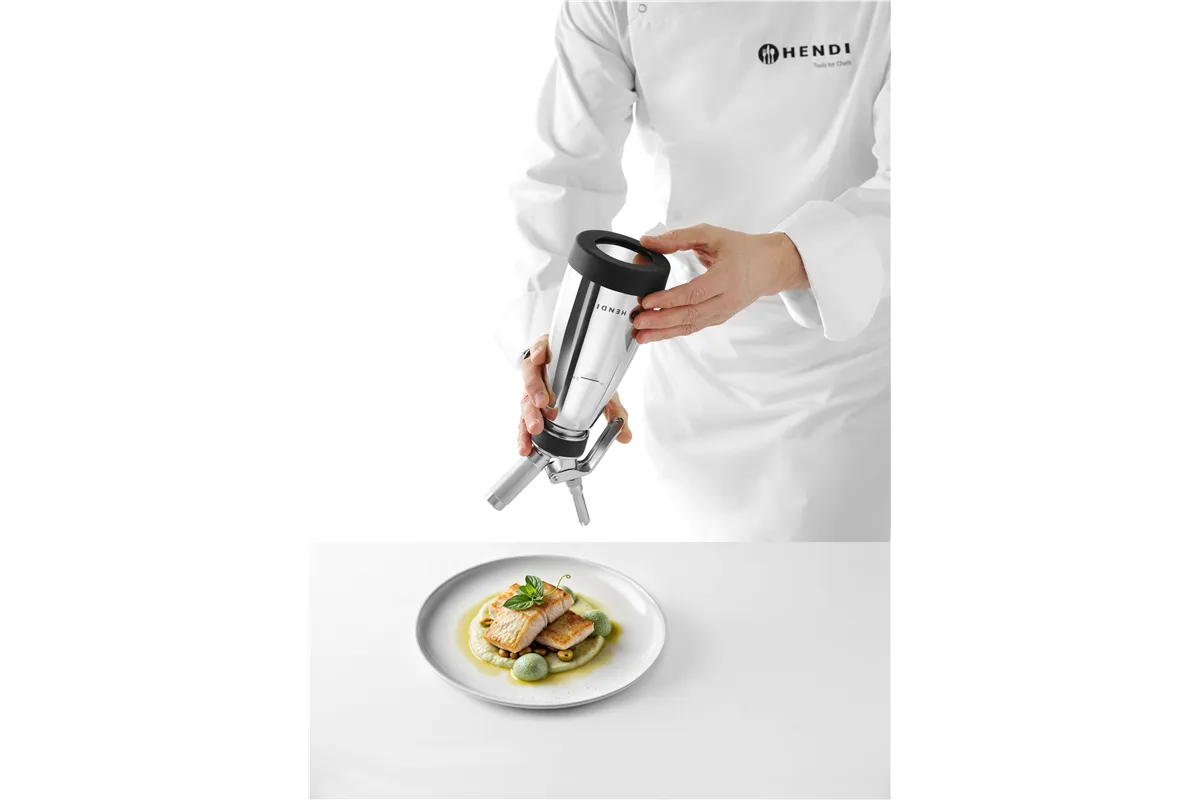Termo syfon do ciepłych i zimnych sosów, 0,5L, ⌀95x275mm HENDI 588697