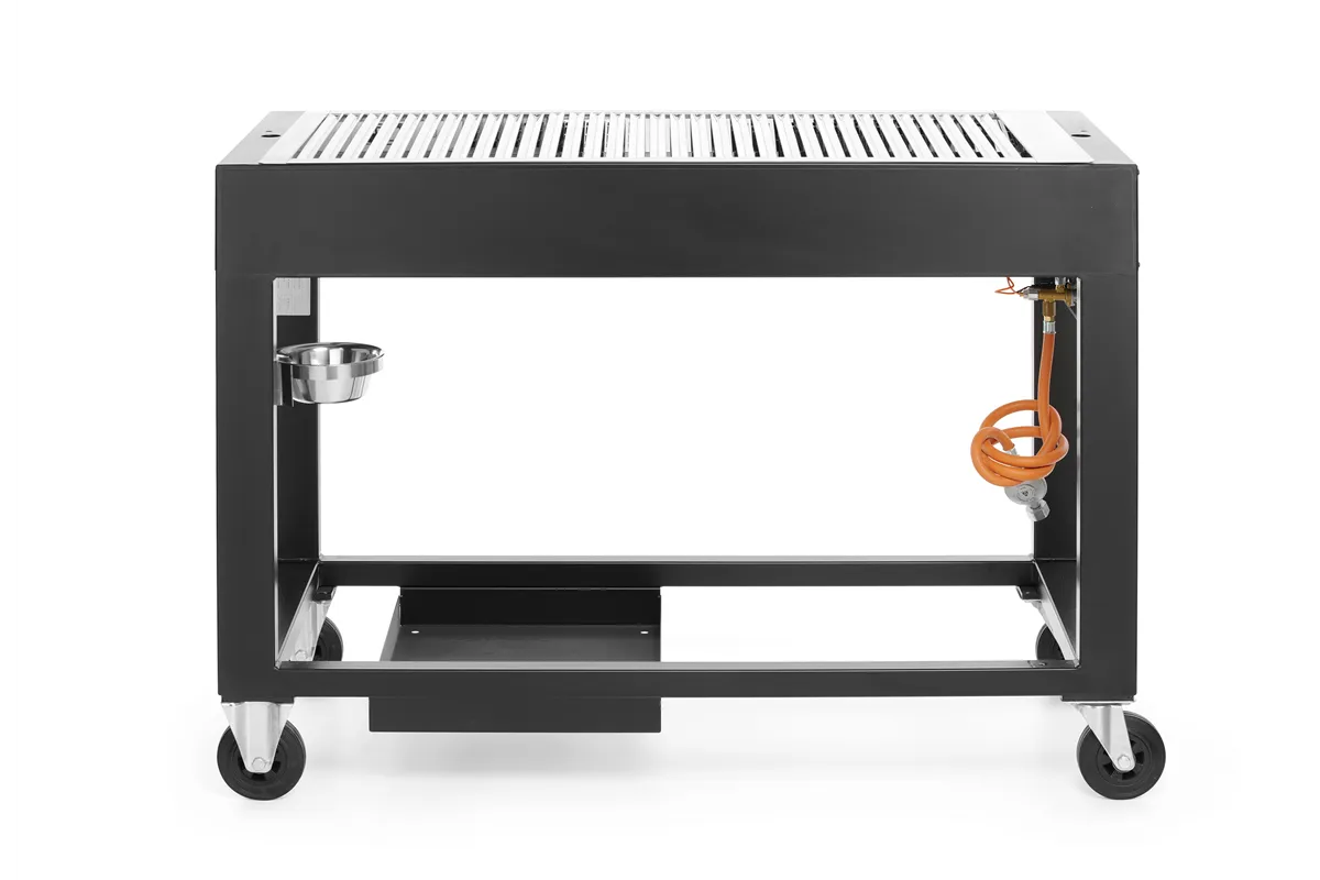 Grill gazowy Tampa, czarny, 10kW, 1260x580x900mm HENDI 700044