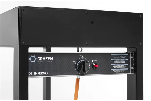 Grill gazowy Tampa, czarny, 10kW, 1260x580x900mm HENDI 700044