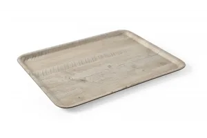 Taca do serwowania z laminatem z melaminy, antypoślizgowa, z wzorem drewna, jasne drewno, 370x530mm AmerBox 508930