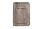 Taca do serwowania z laminatem z melaminy, antypoślizgowa, z wzorem drewna, ciemne drewno, 370x530mm AmerBox 508954
