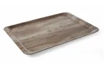 Taca do serwowania z laminatem z melaminy, antypoślizgowa, z wzorem drewna, ciemne drewno, 370x530mm AmerBox 508954