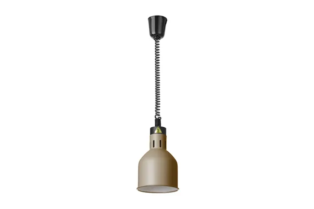 Lampa do podgrzewania potraw wisząca, cylindryczna, beżowy, 230V/250W, ⌀175x250mm HENDI 273784
