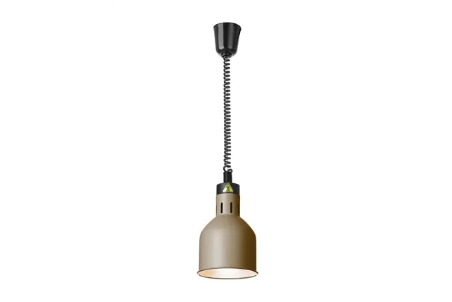 Lampa do podgrzewania potraw wisząca, cylindryczna, beżowy, 230V/250W, ⌀175x250mm HENDI 273784