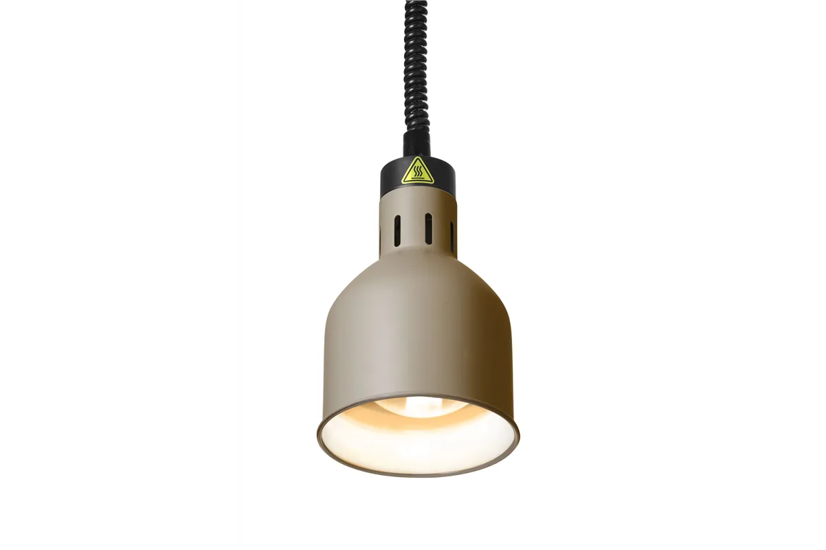 Lampa do podgrzewania potraw wisząca, cylindryczna, beżowy, 230V/250W, ⌀175x250mm HENDI 273784