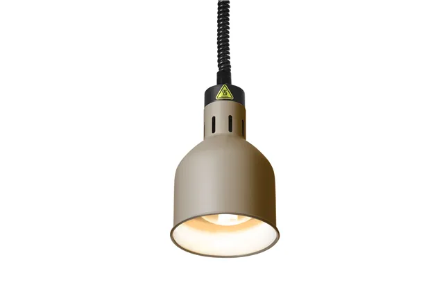 Lampa do podgrzewania potraw wisząca, cylindryczna, beżowy, 230V/250W, ⌀175x250mm HENDI 273784