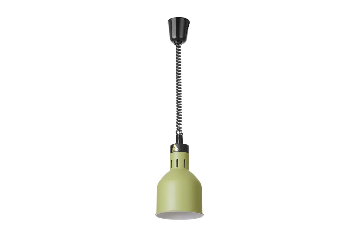 Lampa do podgrzewania potraw wisząca, cylindryczna, zielony, 230V/250W, ⌀175x250mm HENDI 273791
