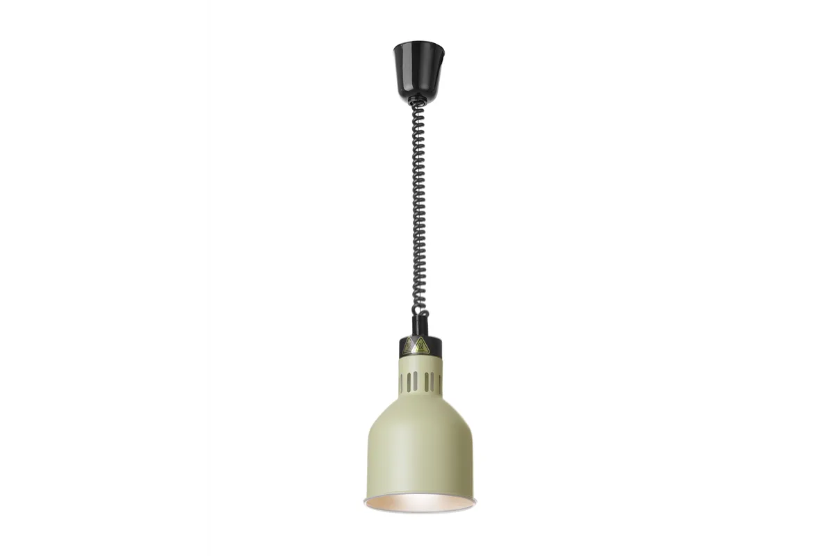 Lampa do podgrzewania potraw wisząca, cylindryczna, zielony, 230V/250W, ⌀175x250mm HENDI 273791