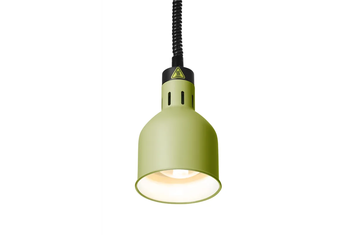 Lampa do podgrzewania potraw wisząca, cylindryczna, zielony, 230V/250W, ⌀175x250mm HENDI 273791