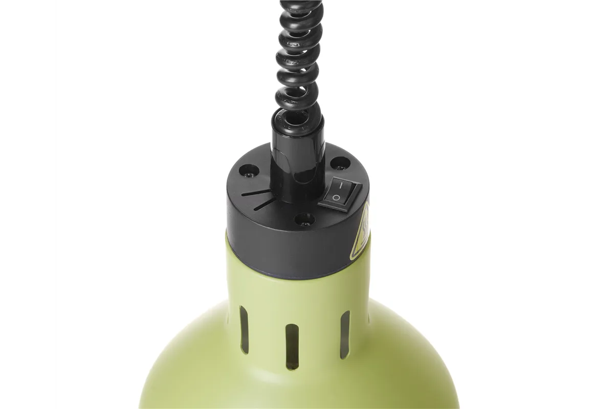 Lampa do podgrzewania potraw wisząca, cylindryczna, zielony, 230V/250W, ⌀175x250mm HENDI 273791