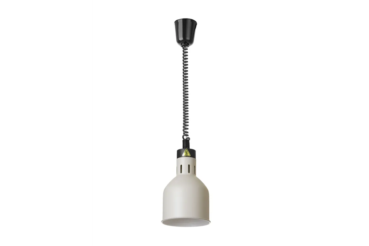 Lampa do podgrzewania potraw wisząca, cylindryczna, biały, 230V/250W, ⌀175x250mm HENDI 273821
