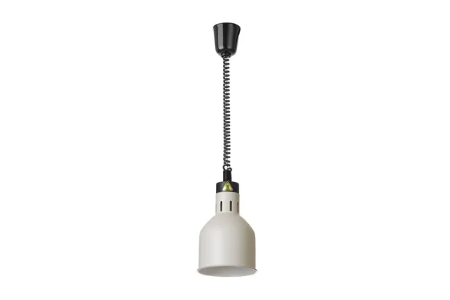 Lampa do podgrzewania potraw wisząca, cylindryczna, biały, 230V/250W, ⌀175x250mm HENDI 273821