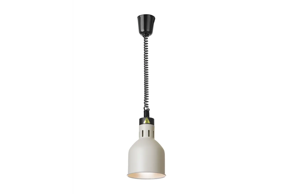 Lampa do podgrzewania potraw wisząca, cylindryczna, biały, 230V/250W, ⌀175x250mm HENDI 273821