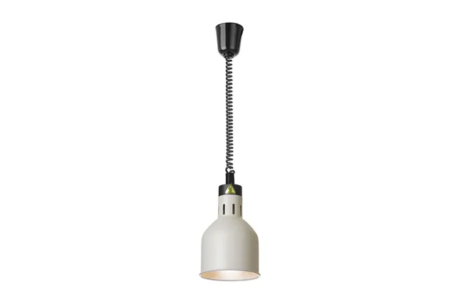 Lampa do podgrzewania potraw wisząca, cylindryczna, biały, 230V/250W, ⌀175x250mm HENDI 273821