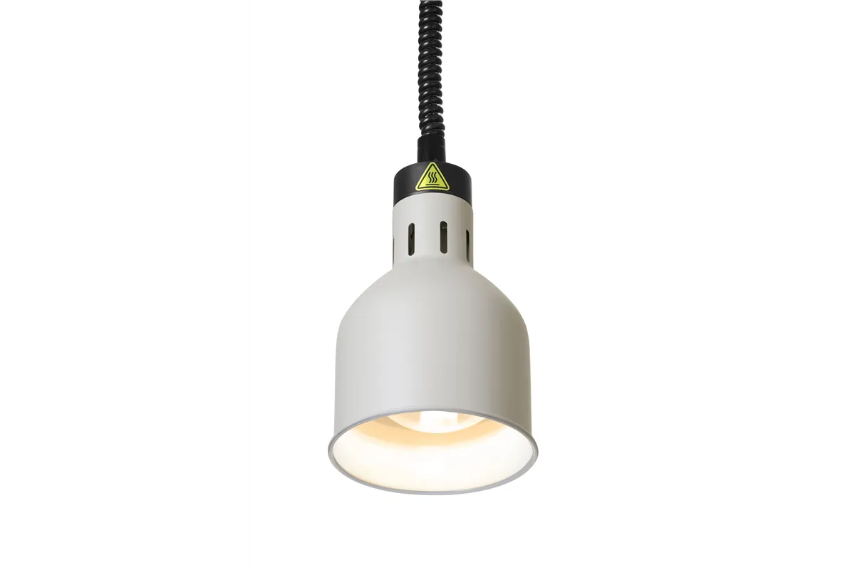Lampa do podgrzewania potraw wisząca, cylindryczna, biały, 230V/250W, ⌀175x250mm HENDI 273821