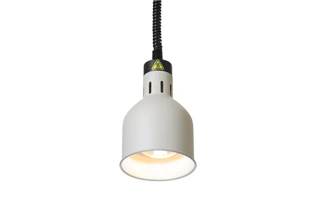 Lampa do podgrzewania potraw wisząca, cylindryczna, biały, 230V/250W, ⌀175x250mm HENDI 273821