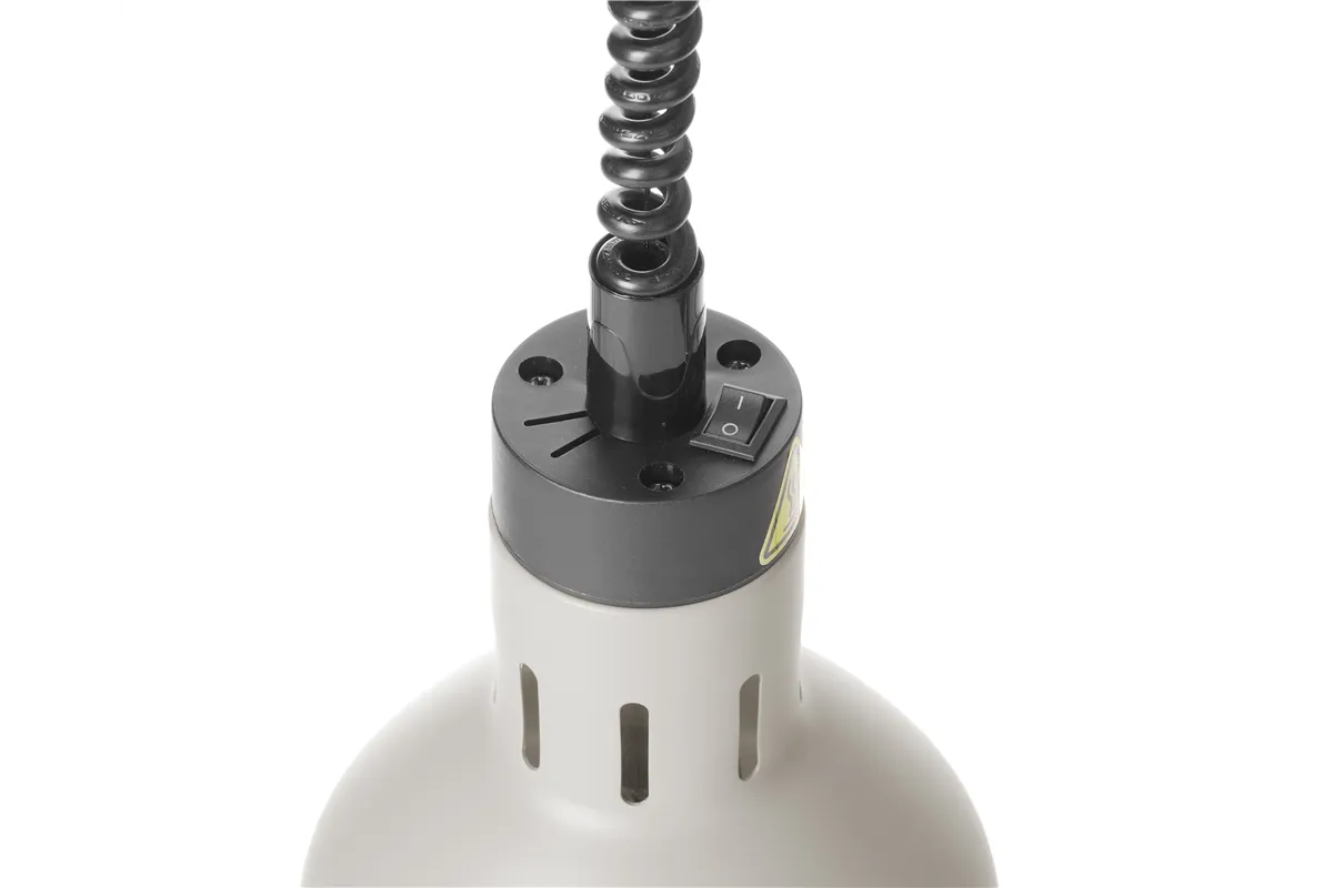 Lampa do podgrzewania potraw wisząca, cylindryczna, biały, 230V/250W, ⌀175x250mm HENDI 273821