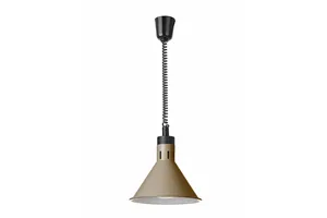 Lampa do podgrzewania potraw wisząca, stożkowa, beżowy, 230V/250W, ⌀275x250mm HENDI 273777